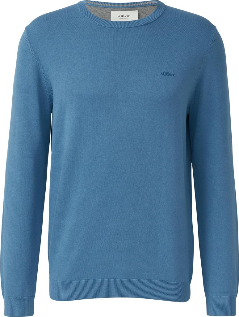 s.Oliver Strickpullover Regular Fit aus Baumwolle in Türkis