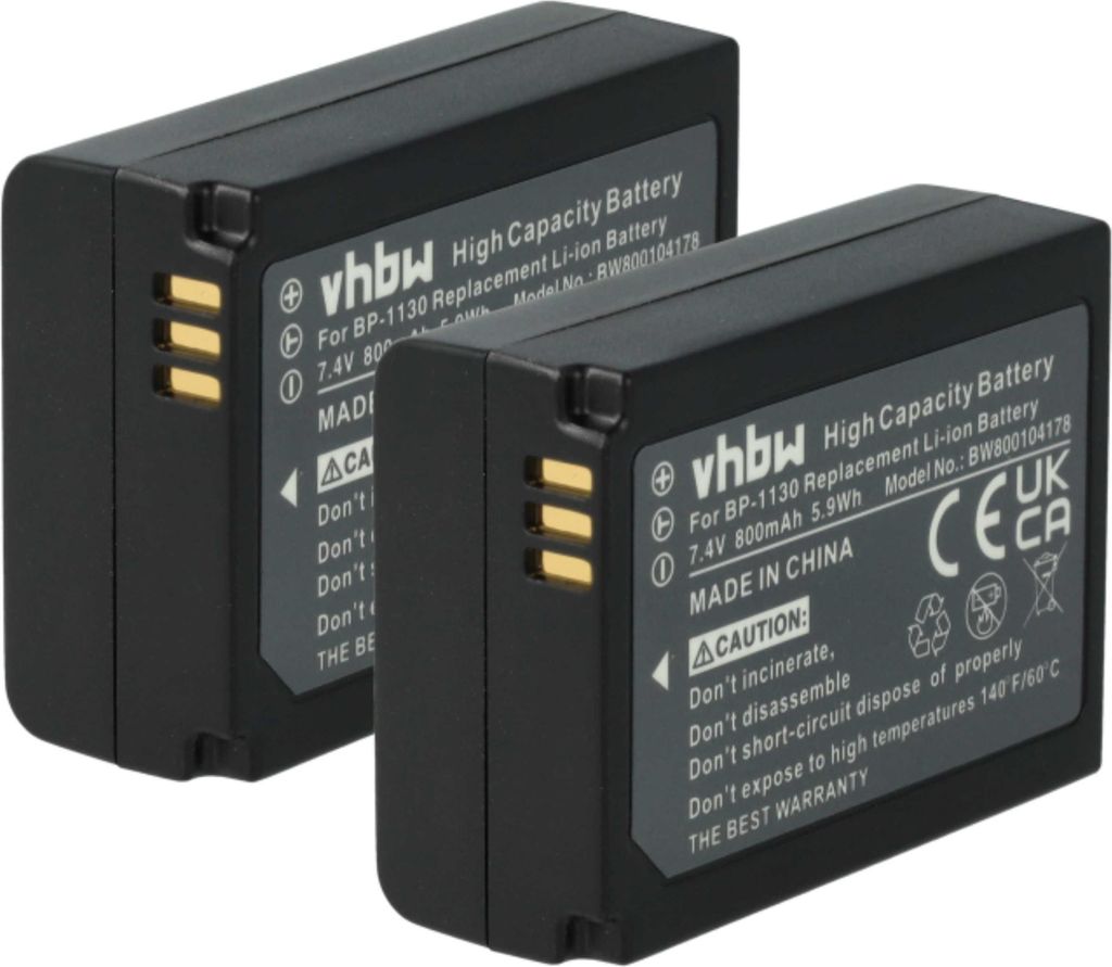 vhbw 2x Akku kompatibel mit Samsung NX1010, NX2020, NX200, Produktbild 