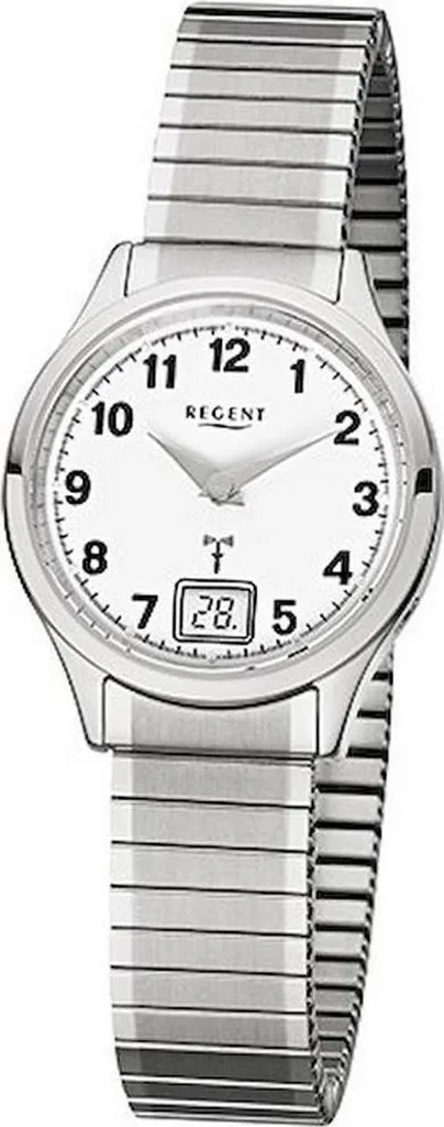 Montre Radio-pilotée Femme Cadran Blanc et Bracelet Acier Inoxydable
