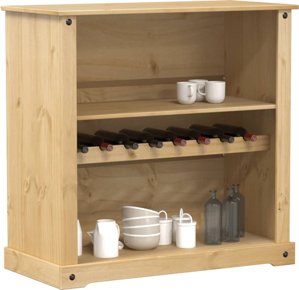 "im Sonderangebot"Weinschrank Corona 107,5x51x105,5cm Massivholz Kiefer DE627321 - Weinregale