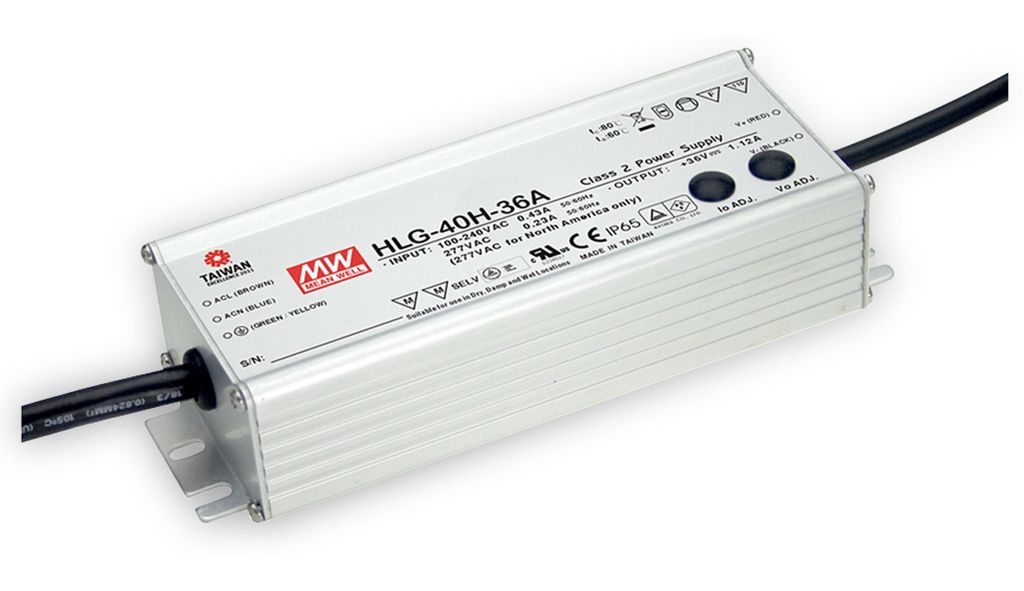 MEAN WELL LED-Netzteil HLG-40H-15A, 15V-/2,67A Produktbild 