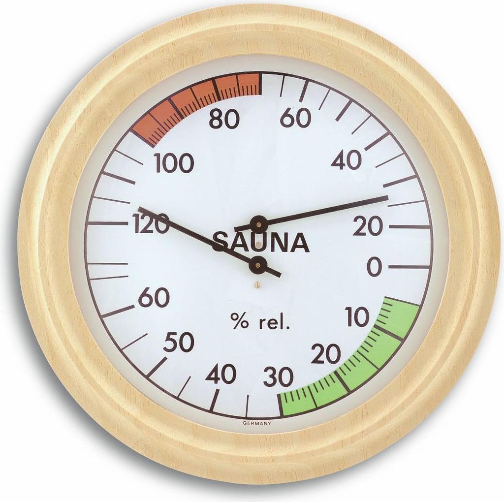 TFA 40.1006 Analoges Sauna-Thermo-Hygrometer mit Holzrahmen