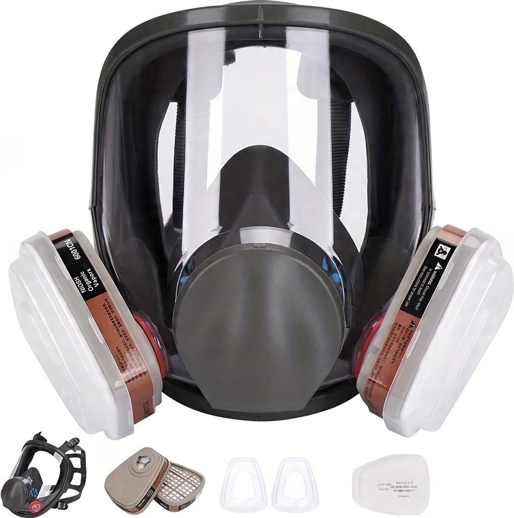 Staubmaske 6800 Schutz + 2X Kohlenstoffeinsätze + 12X Filter
