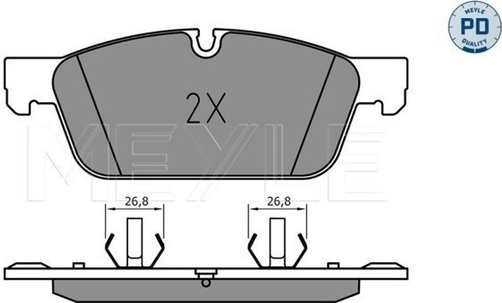 MEYLE 025 255 3119/PD Bremsbeläge Vorne passend für MERCEDES-BENZ M-Klasse (W166) GLE (W166) GL (X166) GLE Coupe (C292) GLS (X166)