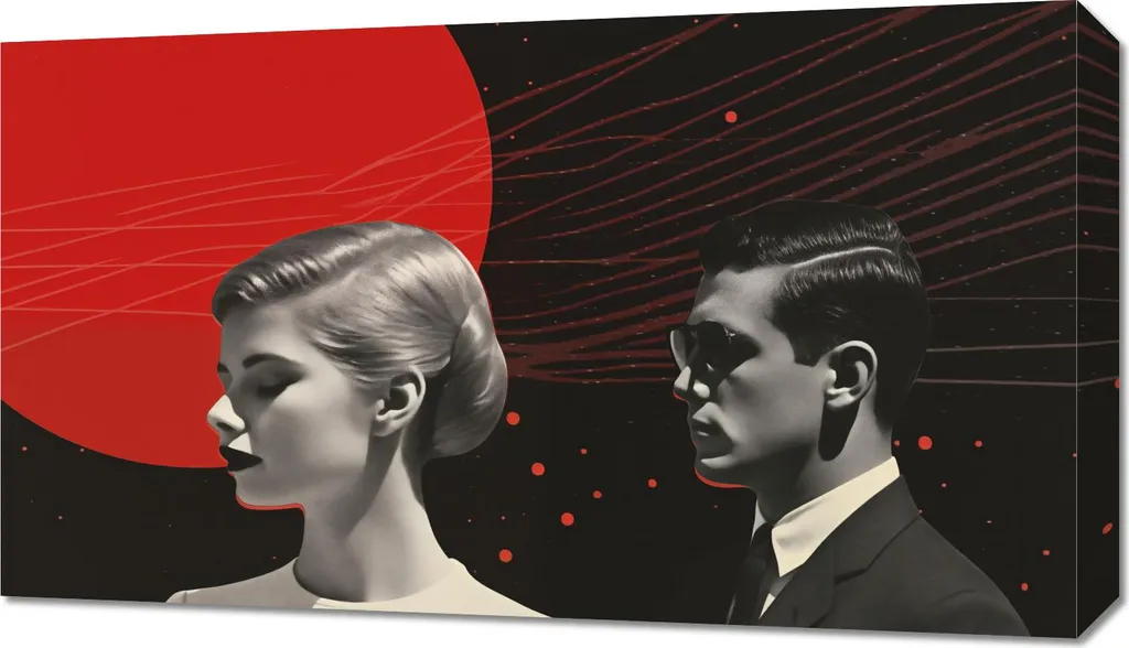 Quadro Decorativo 70x40 Futuristico Retro Chic | Arreda con Emozione