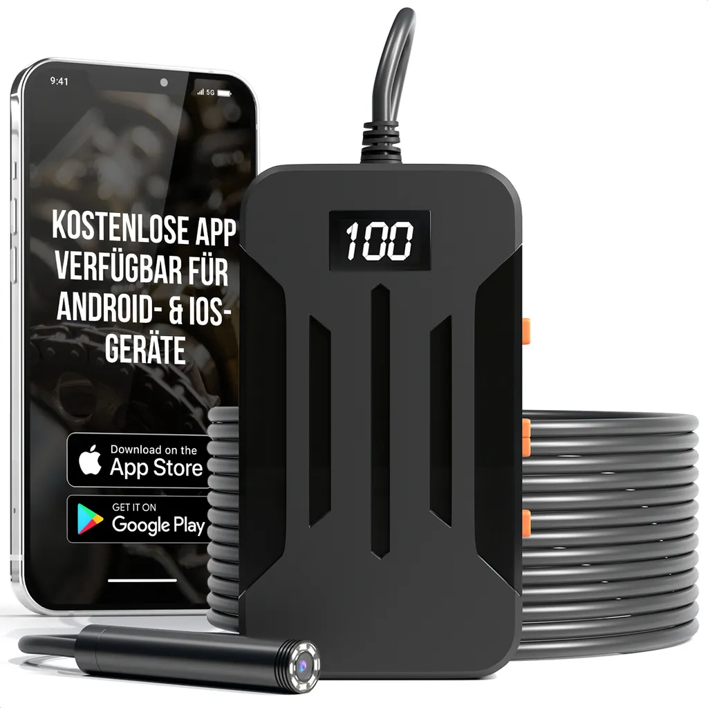 Caméra d'inspection 1080P HD étanche IP68 Strex 5M éclairage LED puissant