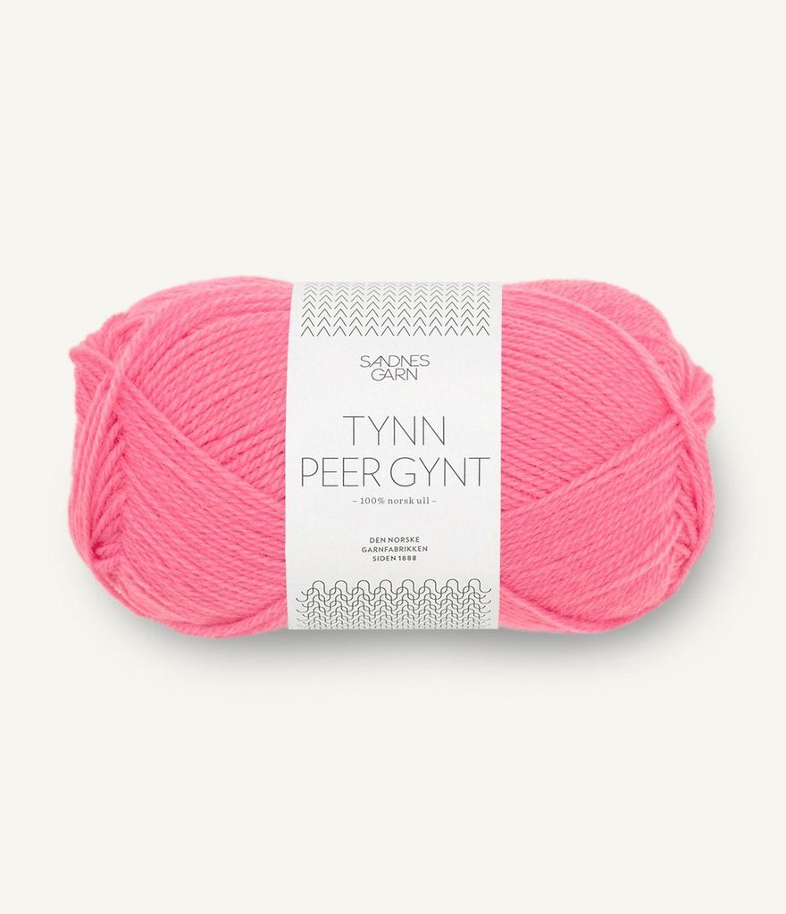 Sandnes Tynn Peer Gynt 50g - Norwegische Wolle 4315 bubblegum pink