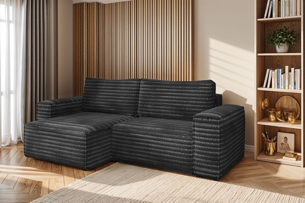 Kaiser Möbel Bohoo Ecksofa L-from Dunkelgrau Links stoff Produktbild 