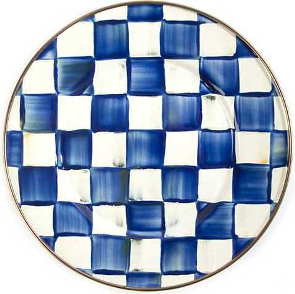 Emaille-Dessertteller "Royal Check" 20 cm - MacKenzie-Childs