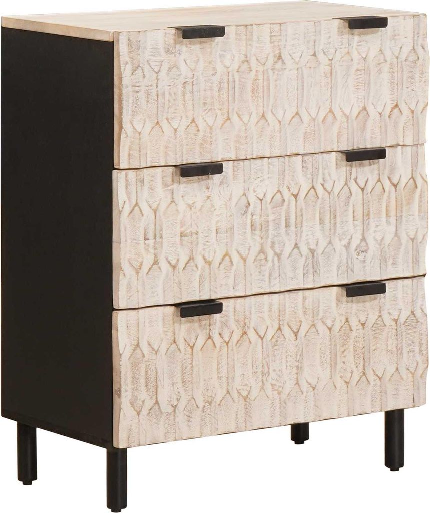 Sideboard Weiße gewaschene Oberfläche 60 x 33 x 75 cm