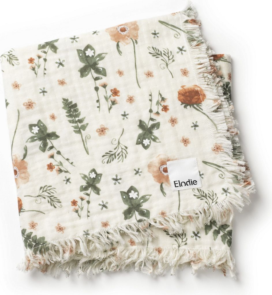 Elodie Details Soft Baumwolle Decke - Meadow Blossom - 100% Baumwolle - 75 x 100 cm - Maschinenwäsche im 40°C - Babydecke