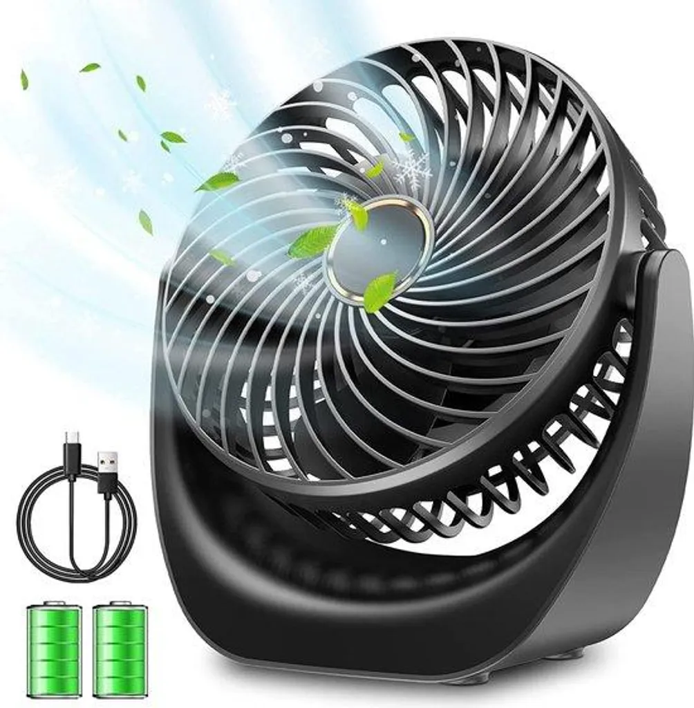 Ventilateur de table puissant contre la chaleur - Flux d'air grand angle