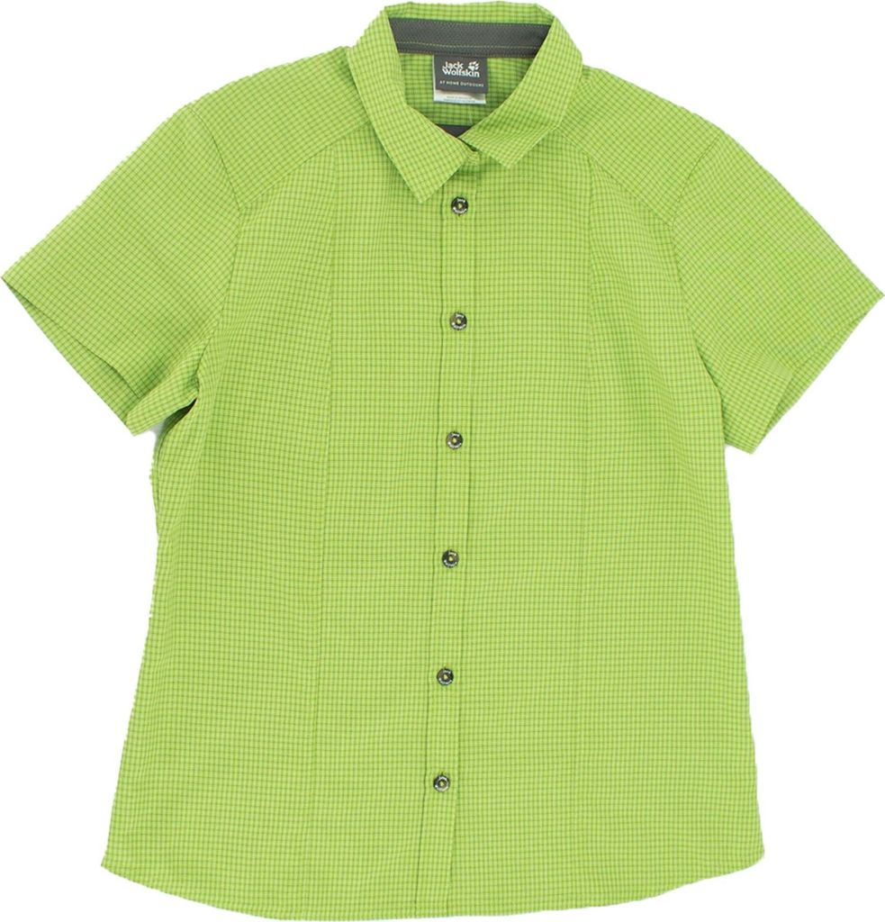Jack Wolfskin Strokkur Shirt Damen Bluse Hemd Hiking Gelb Größe M