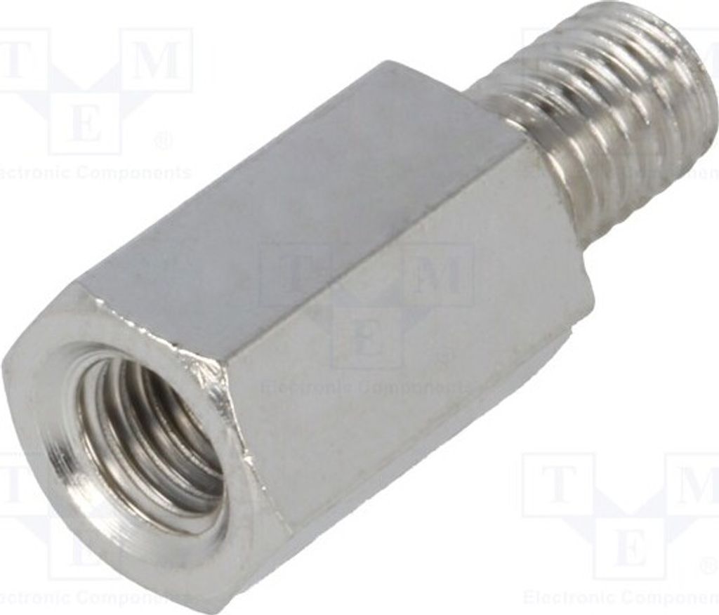 10x Distanzmuffe mit Gewinde Innengew: M5 12mm Außengew: M5 Nickel 218X12 Distanze