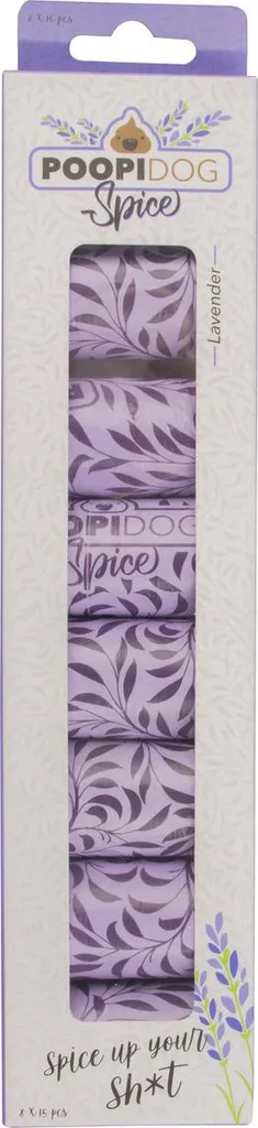 Duvo+ sacchetto per cacca di cane Spice Lavanda viola, contenuto: 8 x 15 pz