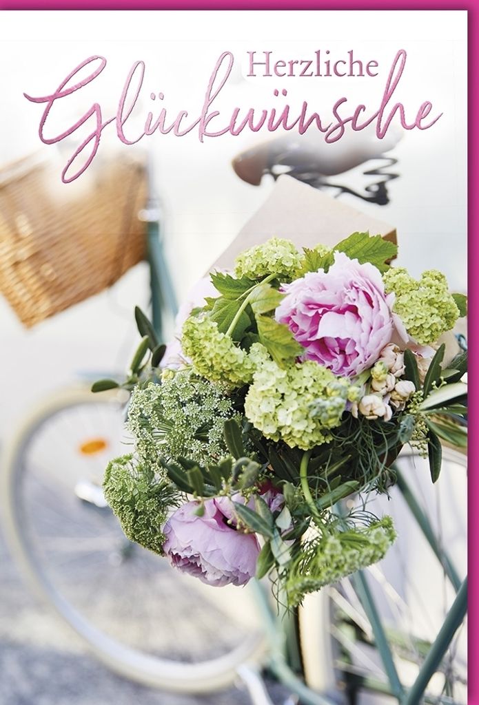 Allgemeine Wünsche - Glückwunschkarte im Format 11,5 x 17 cm mit