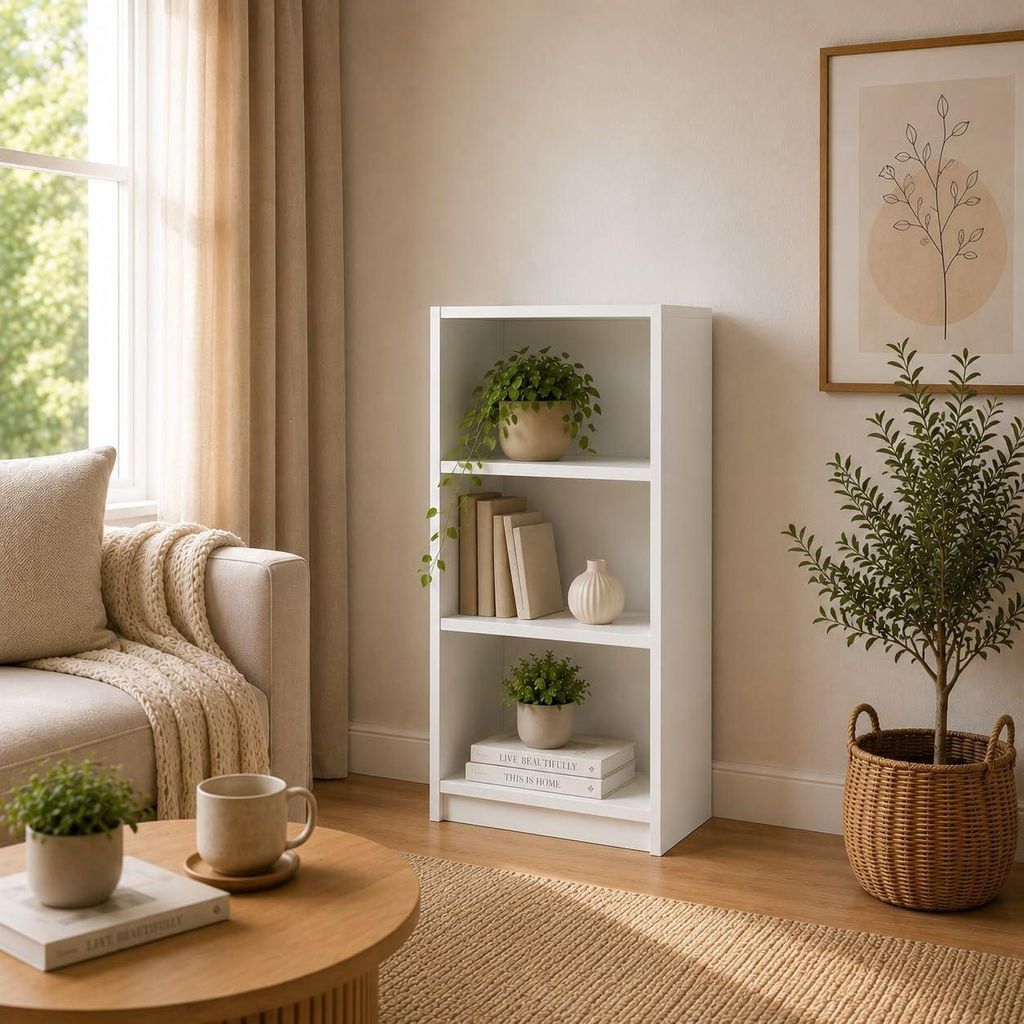 Bibliothèque blanche SELO 3 – Étagère de rangement pour Image du produit 