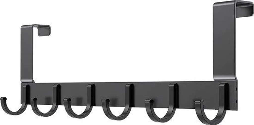 Patère de porte suspendue noire, crochet de rangement sans fixation
