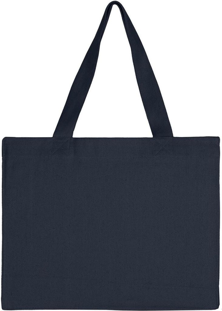SG Accessories CA-WSF-LH | Canvas Wide Shopper with Fold LH L bis XL - Farbe: Dark Blue - Größe: L (42x32x12cm)