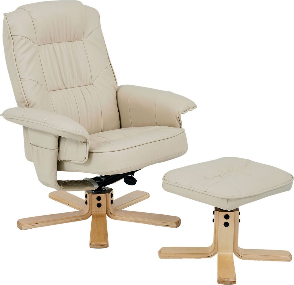 Relaxsessel CHARLY mit Hocker, schöner Drehsessel mit Produktbild 1