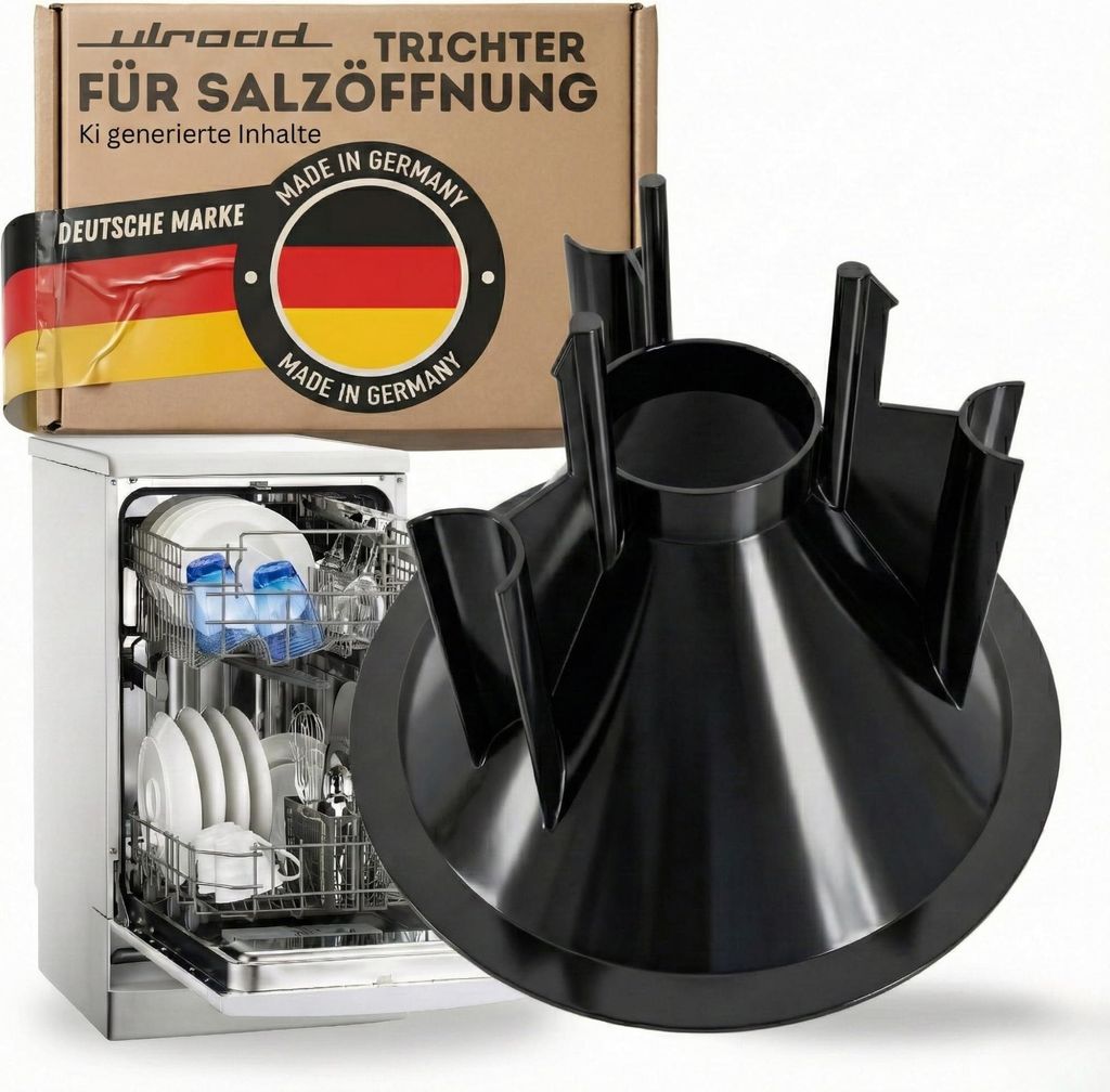ULROAD Salzeinfülltrichter Schwarz Ersatzteil passend für Bosch 00263112 Küppersbusch Gorenje für Geschirrspüler Salz Trichter Einfüllhilfe S...