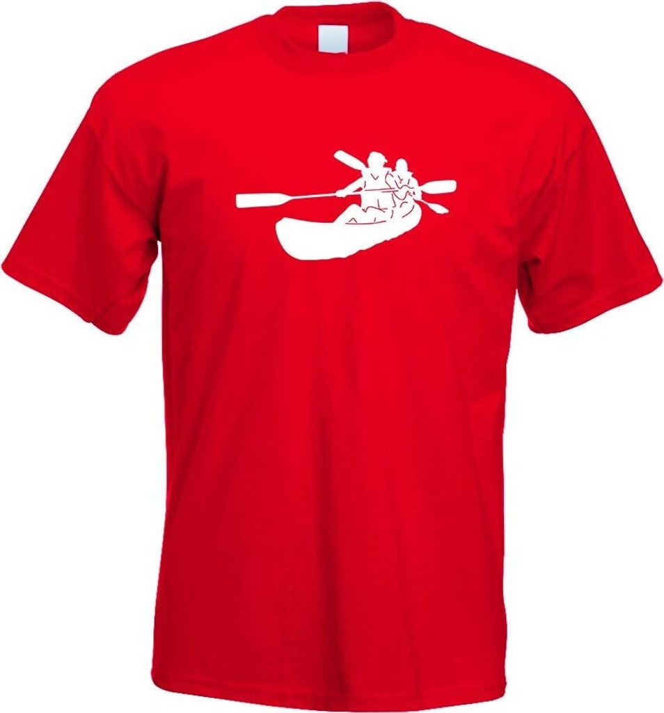 Kiwistar - T-Shirt - rot - Kajak - Kanus - Doppelpaddel Herren Funshirt Bedruckt Design Sprüche Spruch Motive - mit Motiv Bedruckt - Funshirt Desi...