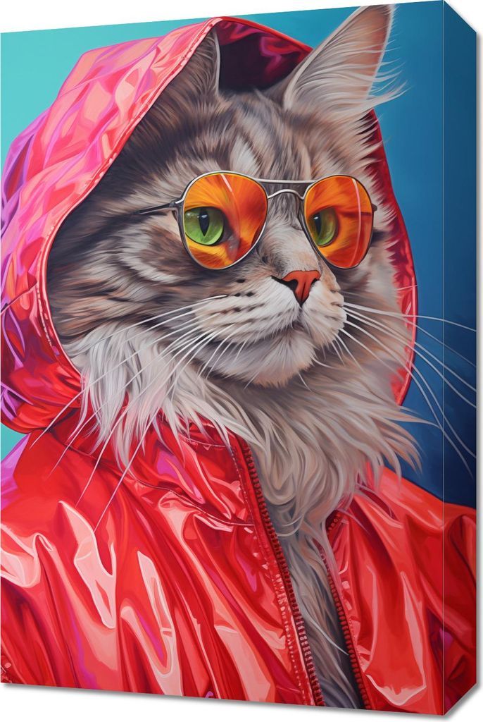 Bild 40x60cm Katze im Stil