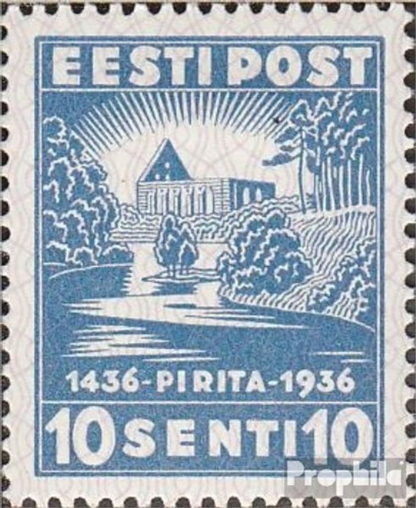 Briefmarken Estland 1936 Mi 121 postfrisch Brigittenkloster Pirita