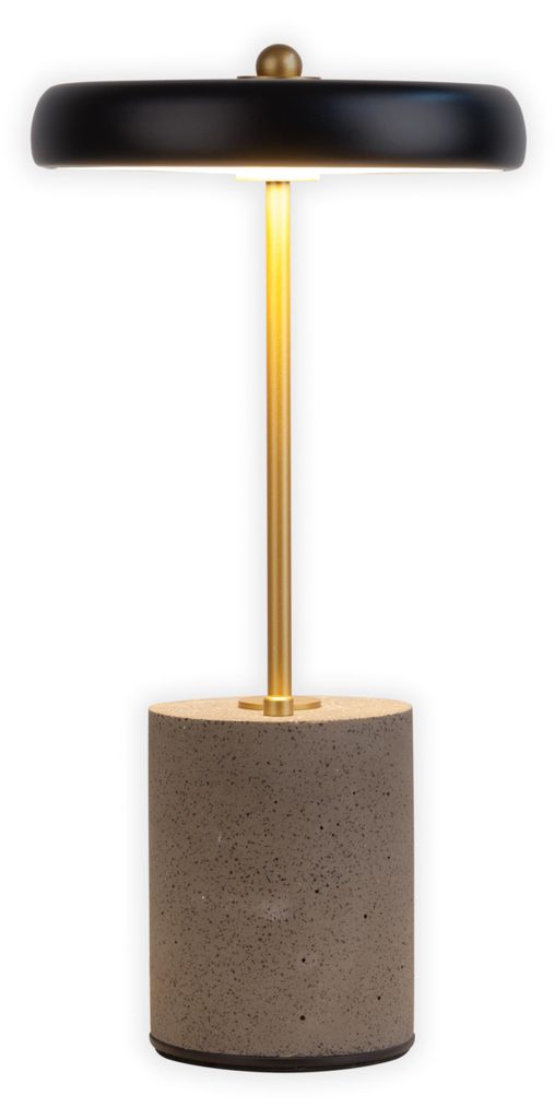 Tischleuchten - Akku Tischleuchte "SETA" H: 30cm schwarz, Produktbild 