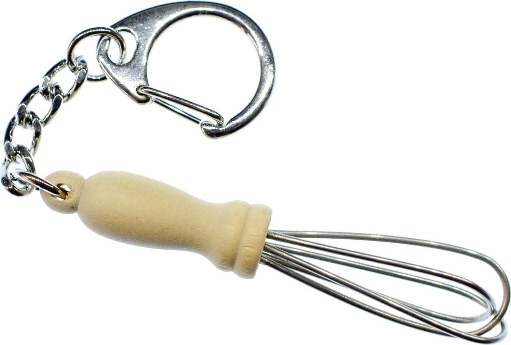 Schneebesen Schlüsselanhänger Miniblings Schlüsselring Quirl Schaumschläger Holz