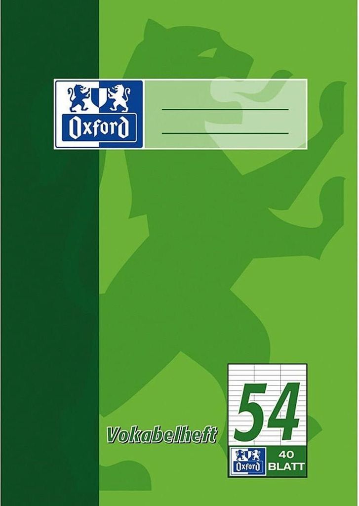 Libro di vocabolario Oxford LIN54 - A5, 40 fogli, a righe, Immagine del prodotto 