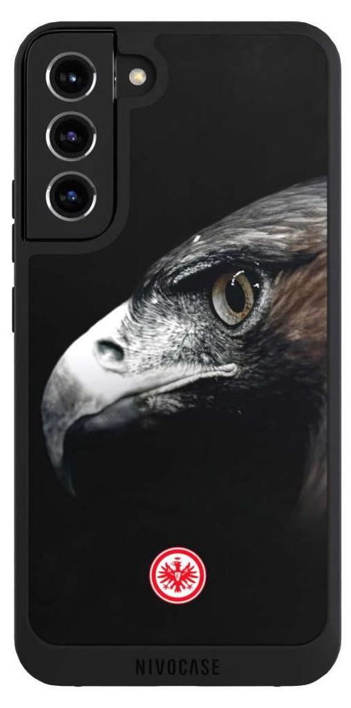 NIVOCASE Handyhülle für Samsung Galaxy S22+ Hülle NIVOpure Case Schwarz Europameisterschaft Eintracht Frankfurt Offizielles Lizenzprodukt