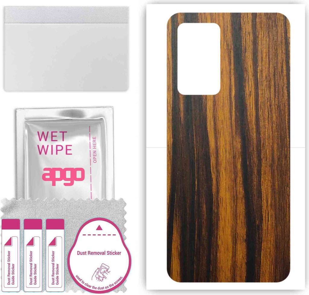 apgo Rückseite Schutzfolie, Skin, kompatibel mit Realme Q5 Pro, Hinten Displayschutzfolie aus Vinylfolie, kratzfest, einfache Montage - Tigerwood