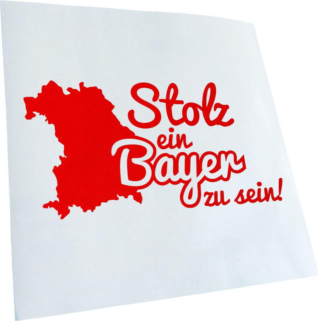Kiwistar - Autoaufkleber - Bayer Bayern Stolz - Rot - 40x20cm - Aufkleber für Auto, Laptop, Fahrrad, LKW, Motorrad mehrfarbig JDM Decal Racing