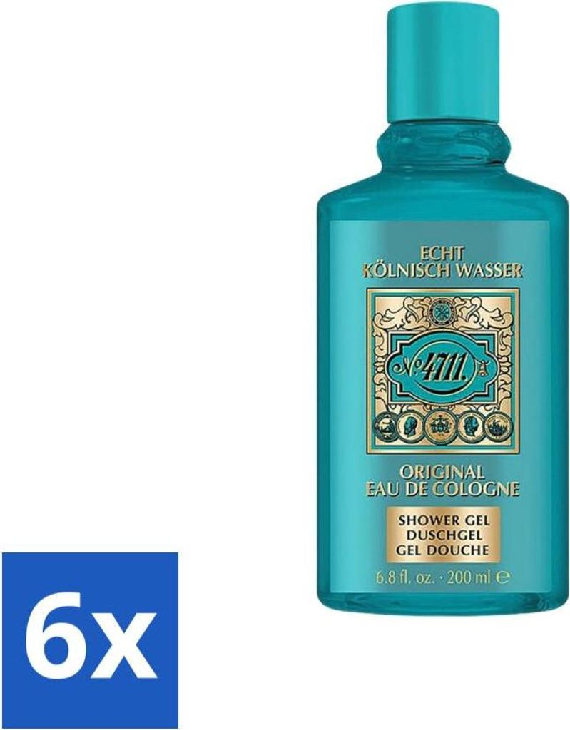 4711 - Echt Kölnisch Wasser - Duschgel - Original Eau De Cologne - 200 ml - Vorteilspack - 6 Stücke