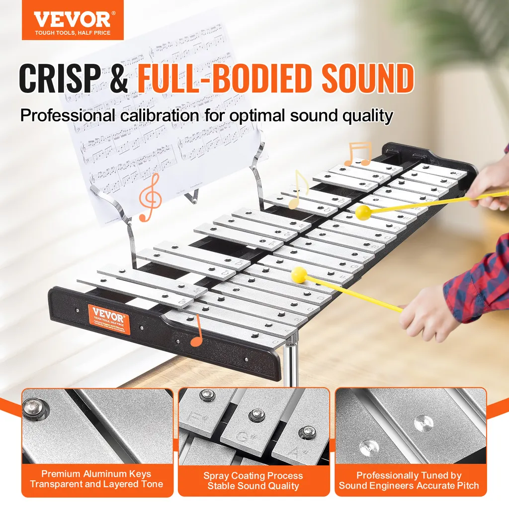 Xylophone Portable 30 Notes avec Stand Stable pour Pratique Silencieuse - 2