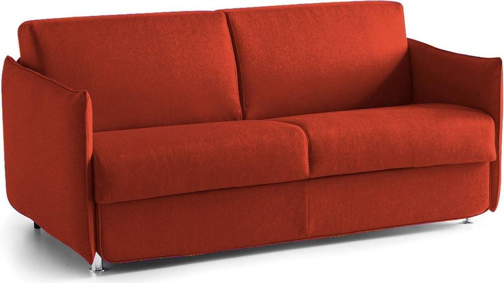 Verceia - Schlafsofa 2-Sitzer, 160x95 cm Orange, Abziehbar Italy