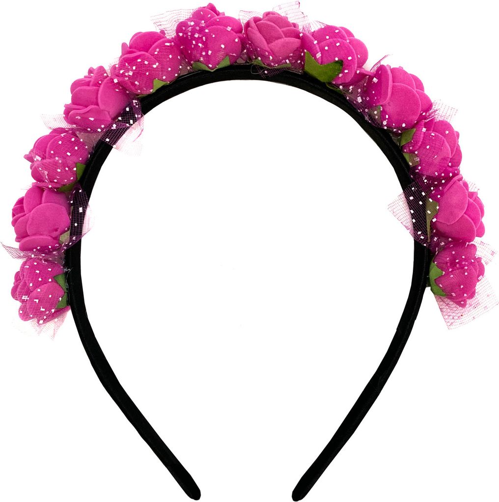 Oblique Unique Rosen Haarreifen Blumen Haarreif Braut JGA Produktbild 
