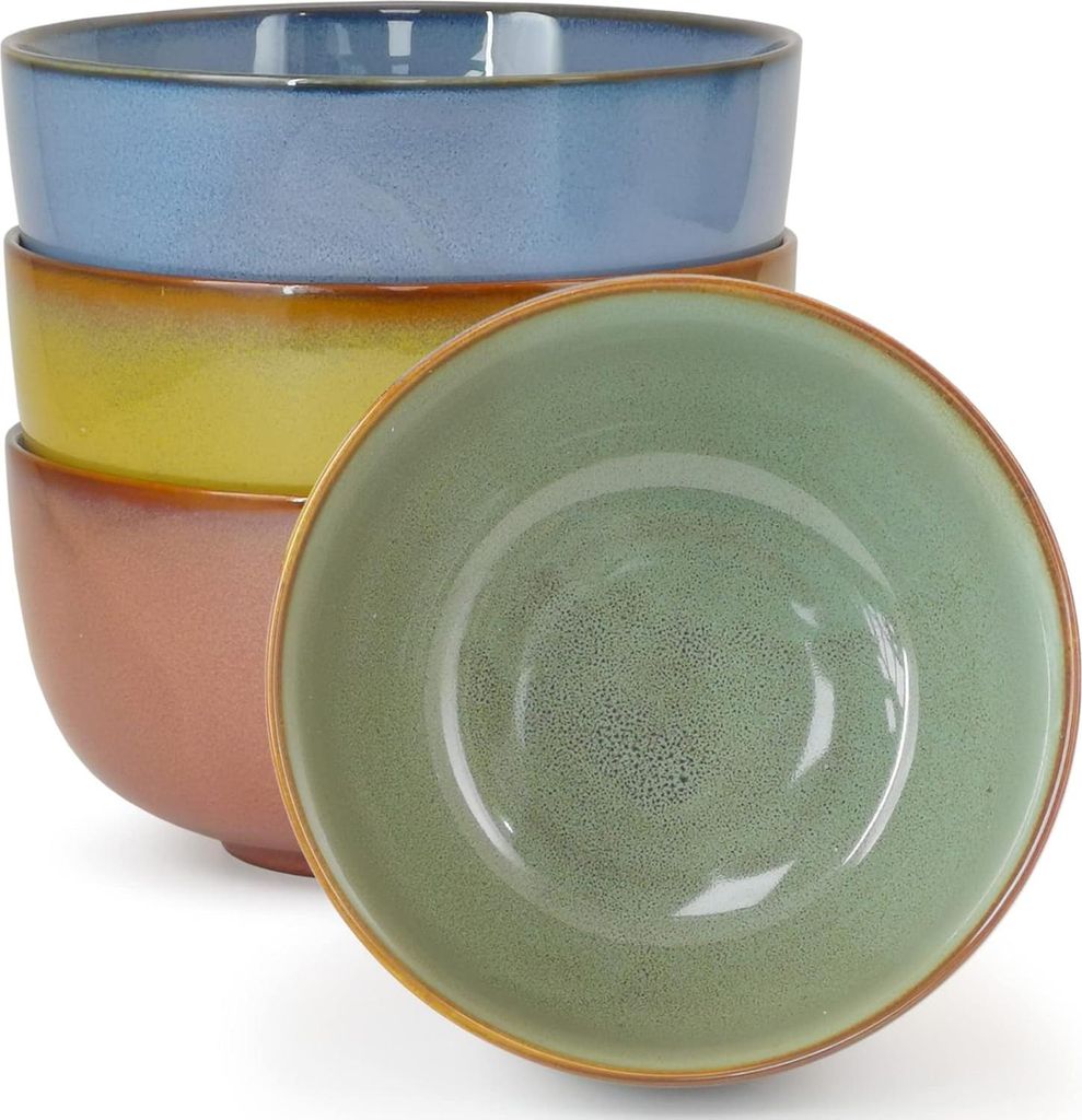 Earnest Living Geschirrsets - Teller und Schüsselsets - 30oz Rührschüsseln - Ramen Schüsselset - 6 Zoll Suppenschüsseln - Servierschüsseln - ...