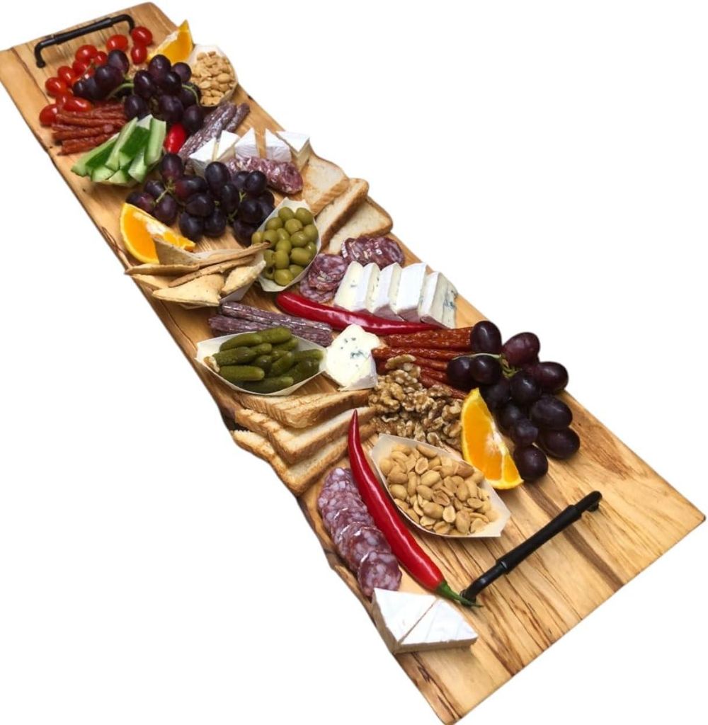 Weeco Rustykalna drewniana taca z uchwytami 95 x 24 cm – Zdjęcie produktu 
