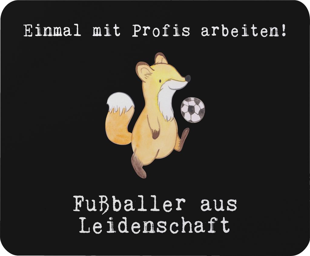 Mr. & Mrs. Panda Mauspad Fußballer Leidenschaft - Schwarz - Geschenk, Fußballspruch, Mousepad, pc, Beruf, Spruch, Mouse Pad, Fußballspiel, mouse...