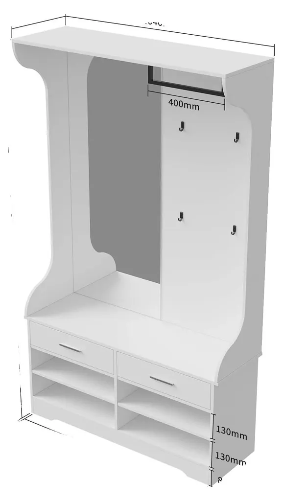 Rangement d'entrée design blanc pour optimiser les petits appartements