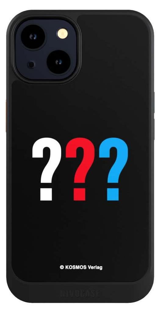 NIVOCASE Hülle für Apple iPhone 14 Handyhülle NIVOcore Case Schwarz Logo Offizielles Lizenzprodukt Die drei ???