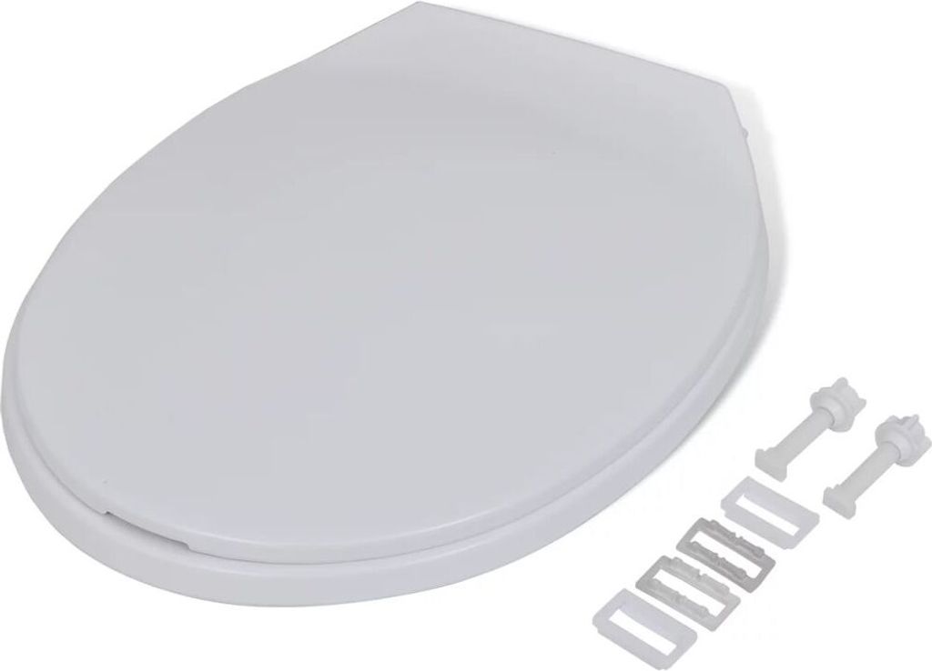 vidaXL Deska sedesowa z mechanizmem cichego domykania biała Zdjęcie produktu 10