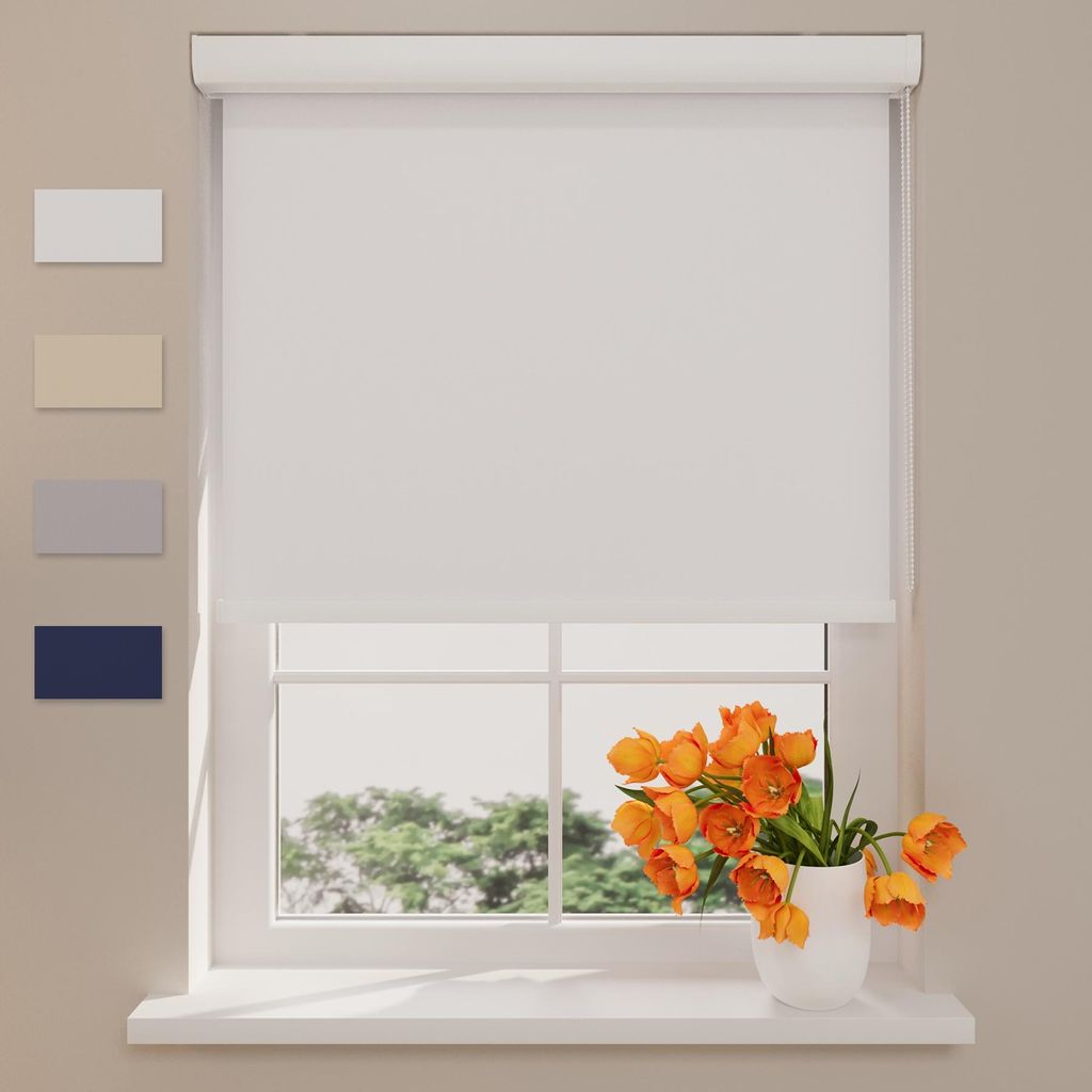 Rollo Kassette Pure - Verdunkelnd - Helles Weiß - 105 x 175 cm