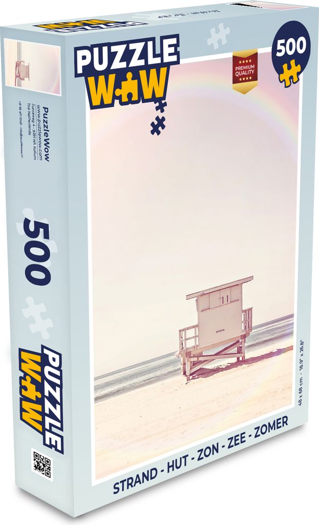 MuchoWow Puzzle 500 Teile Strand - Hütte - Sonne - Meer - Sommer - Denken - Spiel - Toy