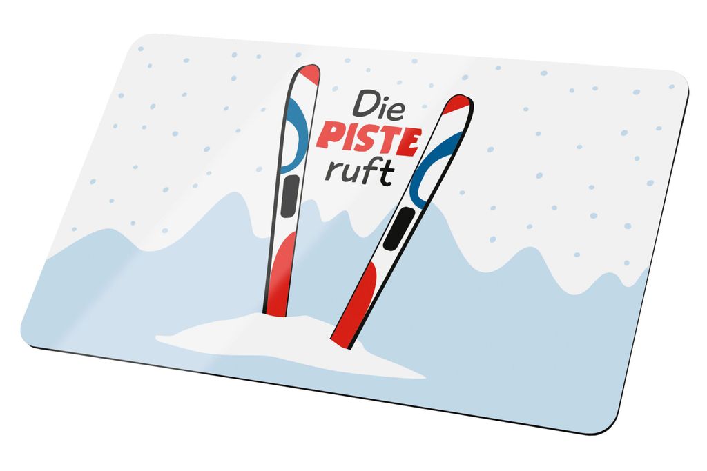 Frühstücksbrettchen: "Die Piste ruft", von Gilde