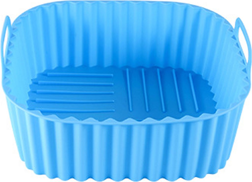 Silikon-Luftfritteusenkorb, quadratisch, wiederverwendbarer Silikontopf für 7QT-Luftfritteuse, BPA-freie Dampfgarer-Ofenauskleidung, leicht zu rei...