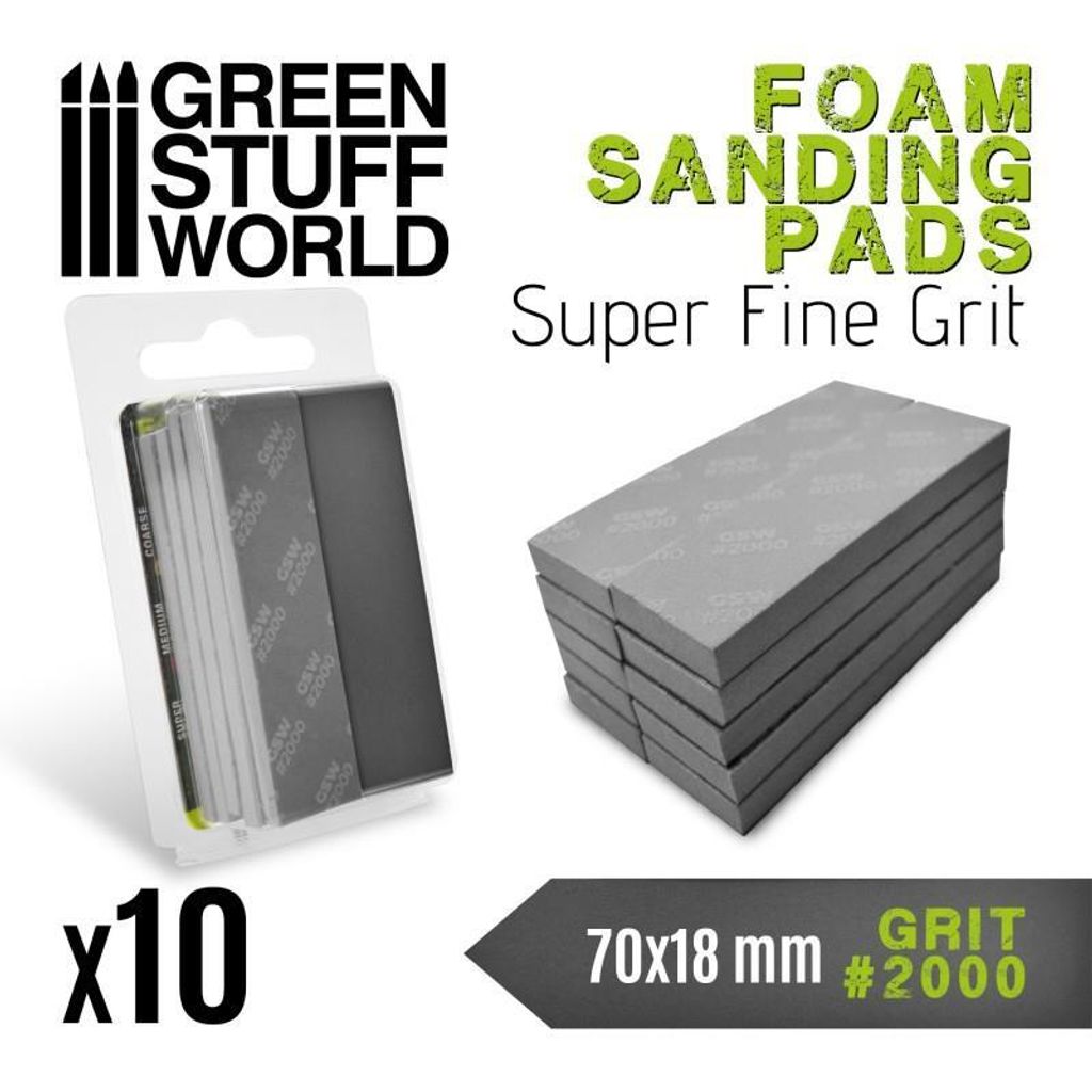 Green Stuff World GSW10774 - Foam Sanding Pads 2000 Grit - Produktbild 