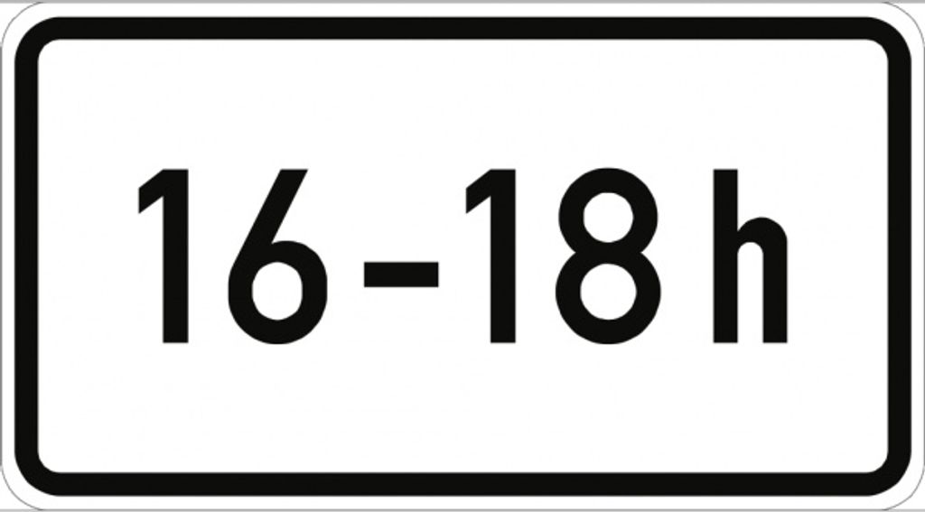 Verkehrsschild VZ1040-30, Zeitliche Beschränkung (... - ... h), Alu, RA2, 600...